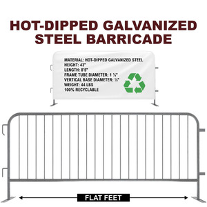 Prix de gros - Lot de 10 - Barricades en acier galvanisé à chaud de 8,5 pieds - Product Image 6