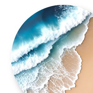 Sous-verres en bois de bambou en résine gratuite gravés de style océanique exquis, cadeaux personnalisés pour les invités pour la plage par saniya handicraft - Product Image 2