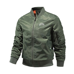 Custom Made Breathable Bomber Winter <b>Jacket</b> For <b>Men</b> <b>Long</b> Sleeves Best Selling <b>Men</b> Bomber <b>Jacket</b> - Product Image 1