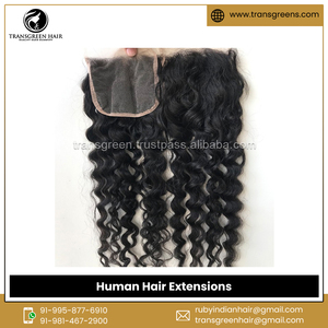 Top Notch Quality 100% Raw Unprocessed 4x4 Lace Natural Curly Closures Human Hair Extensions at Best Competitive Price - Product Image 6