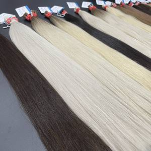 Marque privée de luxe cheveux ultra minces bruts vierges russes couleur de cheveux humains russes à double tirage - Product Image 5