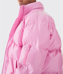 Chaqueta Acolchada para Hombre, Diseño Nuevo, Impermeable, Ligera, Color Rosa, Precio al por Mayor, Logotipo Personalizado Impreso, Transpirable, Estilo Burbuja - Product Image 3