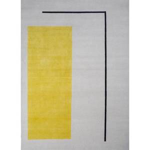 พรมขนสัตว์ถักมือ Sthir Ivory รุ่น AIWL-3012 รูปทรงสี่เหลี่ยมผืนผ้า ขนาด 9x12 ฟุต สำหรับห้องนั่งเล่น ลายแบบนามธรรม เหมาะสำหรับตกแต่งบ้านและทางเดิน - Product Image 1