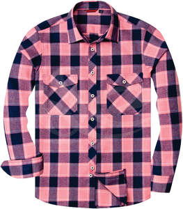 Men's Stylish Plaid Flannel Long Sleeve <b>Shirt</b> Autumn Regular Fit Ultra-Soft <b>Button</b>-Up Design for Comfort Breathability Everyday - Product Image 1