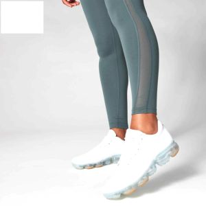 Mallas de Yoga de cintura alta para mujer Spandex/poliéster transpirable logotipo personalizado de varias posiciones (cintura/derecha/pierna izquierda) - Product Image 4