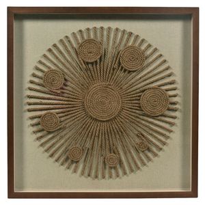 Recién llegado, arte de pared de bloques de madera con tonos naturales y cuadrados, decoración abstracta moderna para el hogar en marco de madera reciclado para sala de estar - Product Image 6