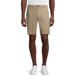 Pantalones cortos personalizables de gran tamaño 100% algodón para hombre, último diseño, logotipo bordado, suéter informal sólido, pantalones cortos teñidos lisos - Product Image 1