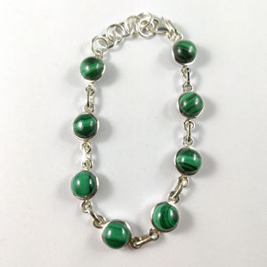 12.6 Grams Melachite <b>Ball</b>-Shaped <b>Bracelet</b> - Product Image 1