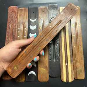 Eco Friendly Durable Wooden Indian <b>Incense</b> <b>Stick</b> <b>Holder</b> Burner | Handcrafted Agarbatti Stand with Ash Catcher for Temple Use - Product Image 1