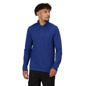 Vente en gros de polos en coton pour hommes de qualité supérieure, classiques, vintage, à manches longues, avec logo brodé - Product Image 6