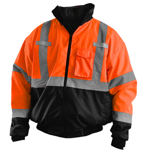 OEM fabricante brillante Softshell invierno reflectante impermeable trabajo Hivi Hi Viz chaqueta de seguridad hombres con forro polar - Product Image 1