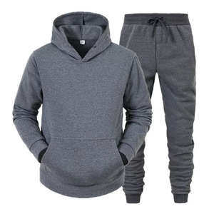 Men's Heavy Cotton Jogger and Unisex Zip-Up <b>Hoodie</b> Set Custom Sweatpants Oversized Tracksuits for Sportswear - Product Image 3