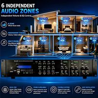 PROPOWER OEM Professional 6-Zone Smart Amplifier PA System dengan 3x2x300W RMS untuk Penggunaan Rumah Disko/Bar/Klub