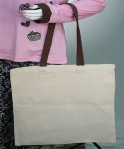 Grand sac fourre-tout en toile de coton imprimé de logo personnalisé écologique et durable pour voyage shopping de créateur mignon sac promotionnel lavable - Product Image 3