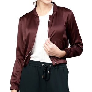 Conception personnalisée OEM Offre Spéciale vestes en satin de haute qualité pour les femmes couleur unie veste en satin coupe régulière - Product Image 1