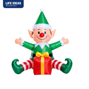 Inflable Navideño de Santa Claus de 3 Metros Personalizado, Muñeco de Nieve Iluminado, Decoración Festiva Inflable de Navidad - Product Image 4