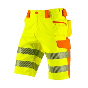 Short haute visibilité vêtements de travail réfléchissants haute visibilité Construction Cargo multi-poches short de sécurité pour hommes avec services OEM - Product Image 1