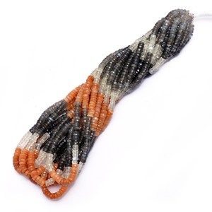 Cuentas Redondas de Piedra Lunar Natural Facetada Heishi de 4mm-5mm, Calidad AAA+, para Joyería - Product Image 2