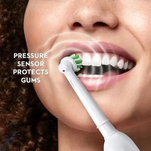 1000 Oral-B Pro สำหรับแปรงสีฟันไฟฟ้าขนแปรงขนาดกลางควบคุมโดยแอป2ปีรับประกันสีดำและสีขาวแพ็ค2ชิ้น - Product Image 4