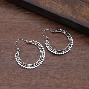 Pendientes de Aro Mandala de Plata de Ley 925, Modernos y Populares, Joyería Espiritual de Yoga, Regalo, 10 GRMS para Mujer - Product Image 3