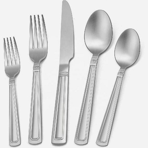 Nouveau personnaliser brillant long manche plat en acier inoxydable plaqué argent incroyable cuillère fourchette et couteau ensemble de couverts de mariage - Product Image 5