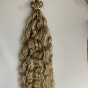 Extension de cheveux en vrac de couleur Piano ondulé naturel de Super haute qualité - Product Image 1