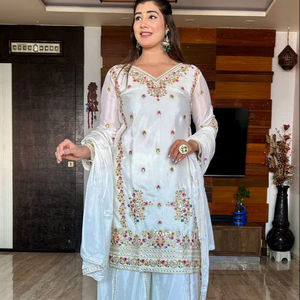 Party Wear Beautiful Top-Sarara y Dupatta - Product Image 1