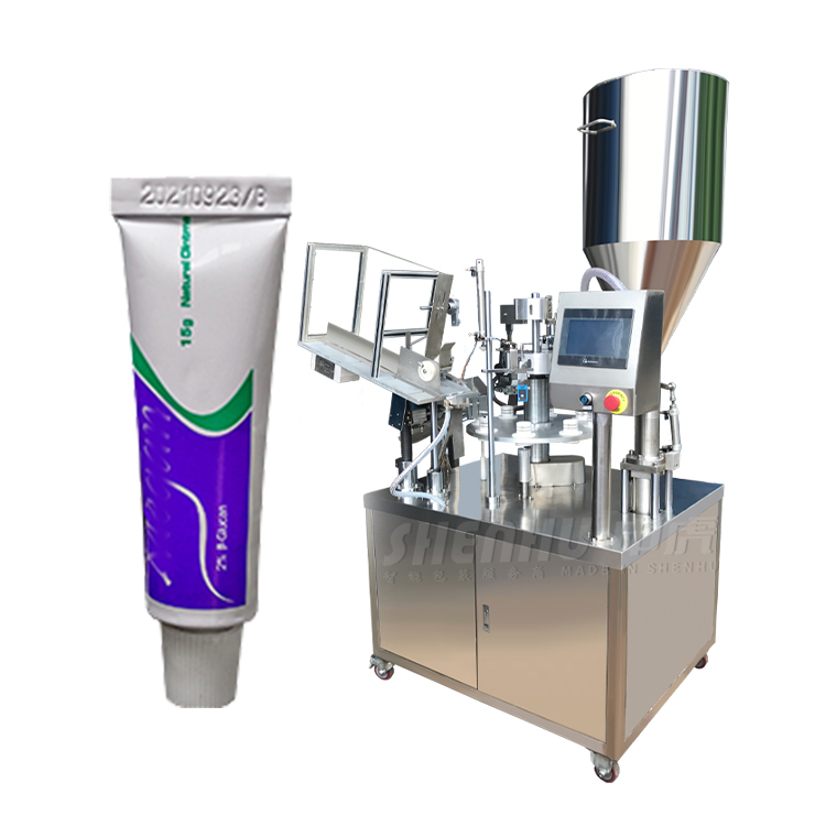 Ointment Toothpaste Aluminum Soft Tube Filling and Sealing Mashime Production Line with Packaging Line