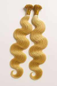 Extensiones de cabello rubio gris de lujo I-Tip 100% cabello humano Remy para un aspecto natural sin costuras - Product Image 6