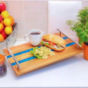 Best Quality Minimalist Resin and Wood <b>Tray</b> Contemporary <b>Organizer</b> for Tabletop Vanity <b>Desk</b> and Daily Essentials At Best Price - Product Image 4