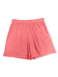 Pantalones cortos de poliéster Premium de cintura alta para mujer de exportación directa de fábrica pantalones cortos a granel teñidos de color sólido - Product Image 6