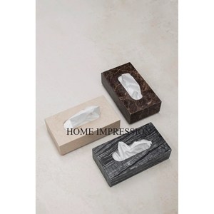 Boîte à mouchoirs en marbre naturel de luxe, décoration de table la plus vendue, forme et design personnalisés pour les espaces modernes et élégants - Product Image 2