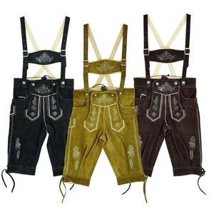 Shemax Trachten Shorts pour hommes Lederhosen Shaded Grey OEM Custom New Bavarian Oktoberfest Lederhosen - Product Image 2
