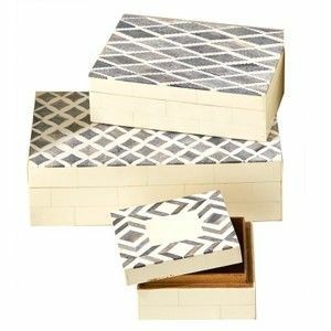 กล่องเครื่องประดับฝังกระดูกไม้ MDF ทำด้วยมือสีทนทานของตกแต่งบ้านที่เก็บแหวนสำหรับงานฝีมือและของขวัญโปรโมชั่น - Product Image 5