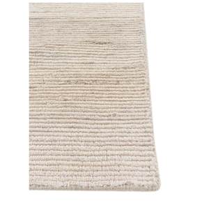 Tapis en laine tissé à la main Contour Ivory, coton biologique et jute, design puzzle rectangulaire pour salon et couloir - Hwl-268 - Product Image 4