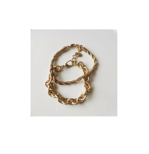 Pulsera de latón con personalidad a la moda, joyería de moda, regalo, cadena de oro a la moda, pulsera de cadena redonda - Product Image 6