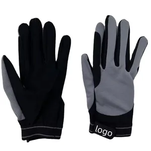 2022 Professional Equestrian <b>Half</b>-Finger Riding Gloves High Quality Cowhide Leather Custom Compatible with Winter Riding - Product Image 1