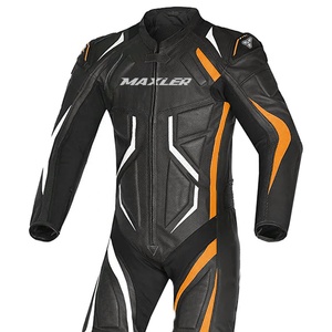 Chaqueta de Motociclismo MAXLER para Hombre, de Cuero, Impermeable, Reflectante, con Certificación CE, para Todas las Estaciones, 300g - Product Image 3