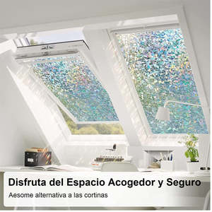 Film auto-adhésif anti-UV en verre arc-en-ciel décoratif anti-déflagrant pour l'extérieur appartement salon cuisine utilisation opaque - Product Image 4