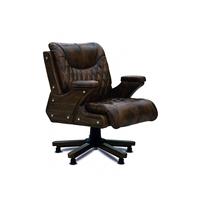 Élégance des affaires, chaise de patron populaire, Double cuir et chaises de bureau de luxe, chaise de directeur de bureau en cuir