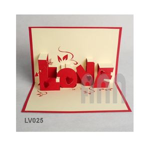 Tarjetas de Felicitación 3D Hechas a Mano Baratas para el Día de San Valentín, Aniversario y Todas las Ocasiones con Logotipo Personalizado - Product Image 1