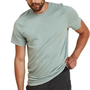 Camiseta de gimnasio activo de talla grande para hombre, ropa de calle deportiva muscular ajustada para culturismo y deportes, camisetas de algodón 100% para hombre - Product Image 1