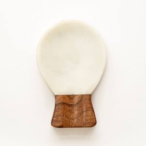 Porte-cuillère en bois d'acacia fabriqué à la main support de cuisine en métal pour spatules cuillères pinces Plus - Product Image 5