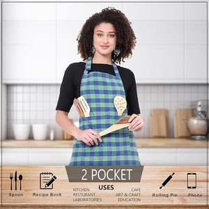 Delantal de cintura de algodón resistente para mujer Cantidad a granel disponible para cocinas y restaurantes caseros de escuela culinaria - Product Image 5