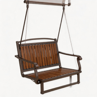 Ensemble de balançoires et de table à manger pour extérieur avec toit rigide en aluminium |   Gazebo de jardin résistant aux intempéries pour 6 personnes avec table et balançoire pour la cour de villa