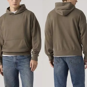 เสื้อฮู้ดดี้ผู้ชายคุณภาพสูง ผ้าฝ้ายฟลีซ 100% สำหรับฤดูหนาว ไซส์ใหญ่ ไม่หดตัว ด้านหน้าสีพื้น เป็นมิตรกับสิ่งแวดล้อม รับผลิตแบบ ODM - Product Image 5