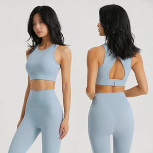 Ensemble de vêtements de sport personnalisés pour femmes Yoga Gym Vêtements d'exercice Quick Dry Fit Wear Confortable Stretch Taille haute antibactérien - Product Image 5