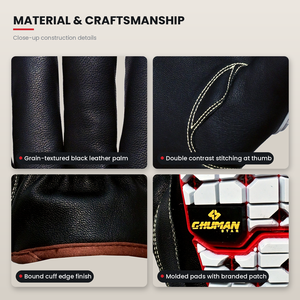 Guantes de Trabajo PAFS Free FR + de Cuero Impermeable Antideslizantes Resistentes a Impactos Sin Látex con Protección TPR para Manos, Guantes de Seguridad de Alta Resistencia - Product Image 3