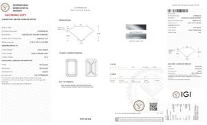 Diamante Cultivado en Laboratorio de Corte Esmeralda Rosa Intenso de 6 Quilates, Claridad VS, Certificado IGI, Diamante Cultivado en Laboratorio Suelto para Joyería - Product Image 2