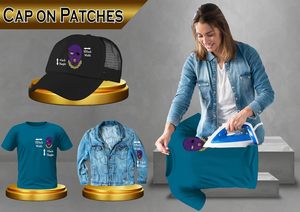 Écusson de broderie de style gangster-Écussons appliqués à repasser pour chapeaux, sacs à dos, écussons de broderie pour t-shirts, vestes, sacs - Product Image 3